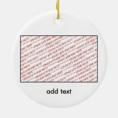 グループ写真またはクラス写真のテンプレート セラミックオーナメント (裏面)