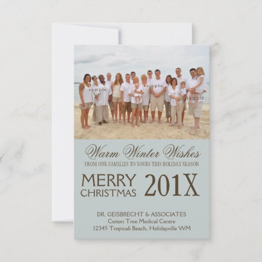グループ写真 ビーチホリデーウィッシュ 招待状 (正面)