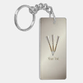 グループ化されたDartデザインパーソナル キーホルダー (正面左)