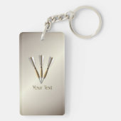 グループ化されたDartデザインパーソナル キーホルダー (裏面)