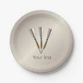 グループ化されたDartデザイン ペーパープレート (正面)