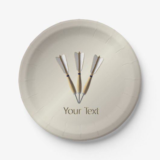 グループ化されたDartデザイン ペーパープレート (正面)