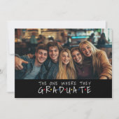 グループ卒業お祝い1 Pic複数の名前 招待状 (正面)