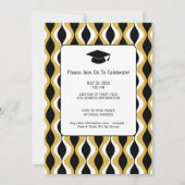 グループ卒業お祝い – トリプル卒業生 招待状 (裏面)