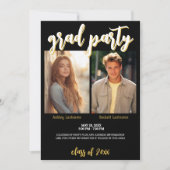 グループ卒業お祝い – 共同グラードパーティー 招待状 (正面)