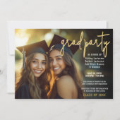 グループ卒業お祝い – 共同写真 招待状 (正面)