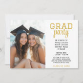 グループ卒業お祝い – 共同写真 招待状 (正面)