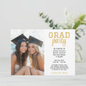 グループ卒業お祝い – 共同写真 招待状 (スタンド正面)