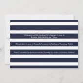 グループ卒業パーティー3枚の写真ネイビーブルー 招待状 (裏面)