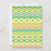 グループ卒業パーティー – カラフル部族のパターン 招待状 (裏面)