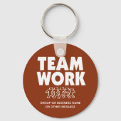 グループ名やる気を起こさせる付きチームワーク キーホルダー (正面)