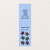 グループ抽象芸術のカラフル貝殻（青） 名刺 (外部フラット)