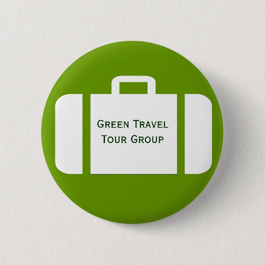 グループ旅行名札のバッジのスーツケース 缶バッジ (正面)
