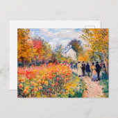 グループ歩くの秋の庭と花 シーズンポストカード (正面/裏面)