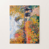 グループ歩くの秋の庭と花 ジグソーパズル (縦)