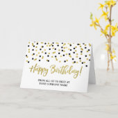 グループ金ゴールドカードからのブラック誕生日ドット事業 カード (黄色い花)