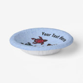 グループ4匹のカメの抽象芸術カラフルシェルブルー ペーパーボウル (傾斜あり)