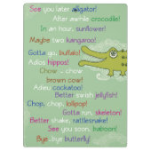 グループ、アリゲーターからさよなら幸運 クリップボード (裏面)