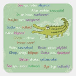 グループ、アリゲーターからさよなら幸運 スクエアシール