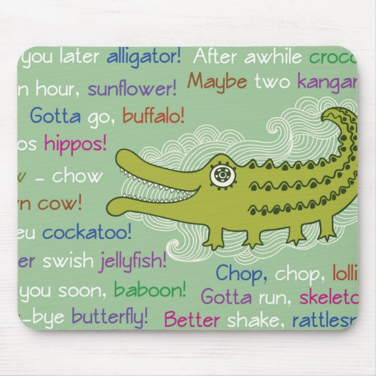 グループ、アリゲーターからさよなら幸運 マウスパッド (正面)