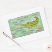 グループ、アリゲーターからさよなら幸運 長方形シール (封筒)