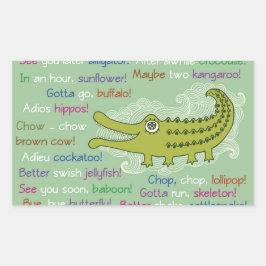 グループ、アリゲーターからさよなら幸運 長方形シール