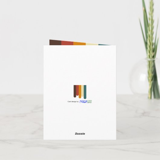 グループ#数々のカラーの垂れ絵を描下げ誕生日 カード (裏面)