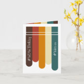 グループ#数々のカラーの垂れ絵を描下げ誕生日 カード (黄色い花)