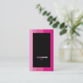 グルーポンピンクグラデーシストライプのョン 名刺 (スタンド正面)