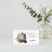 グルーミングの生姜おもしろい猫 名刺 (スタンド正面)