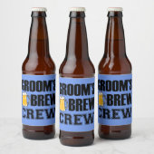 グルーミングのBrew Crew Groomsmenビールボトルラベル ビールラベル (ボトル)