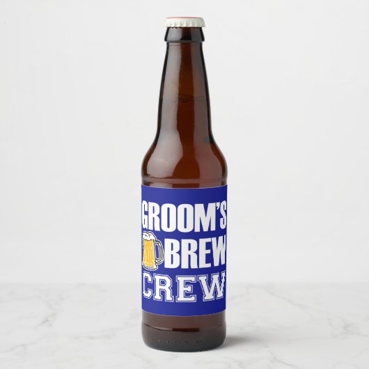 グルーミングのBrew Crew Groomsmenビールボトルラベル ビールラベル (正面)