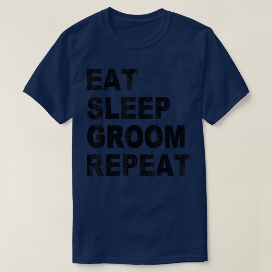 グルーミングを繰り返す 犬のグルーミング Tシャツ (デザイン正面)