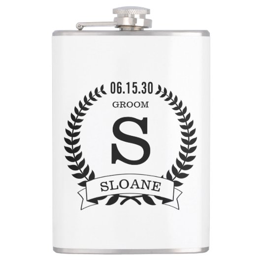 グルーミングイニシャル フラスク (正面)