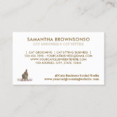 グルーミングサロンペットスパスコティッシュフォールドキャット 名刺 (裏面)