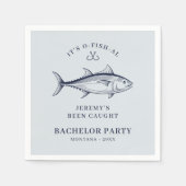 グルーミングバチュラーパーティ魚釣りトリップウィークエンド スタンダードカクテルナプキン (正面)
