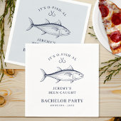 グルーミングバチュラーパーティ魚釣りトリップウィークエンド スタンダードカクテルナプキン