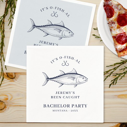 グルーミングバチュラーパーティ魚釣りトリップウィークエンド スタンダードカクテルナプキン