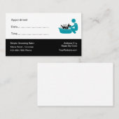 グルーミングペットサロンアポイントメント名刺 予約カード (正面/裏面)