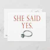 グルーミング婚約ギフトとTシャツ 案内ポストカード (正面/裏面)