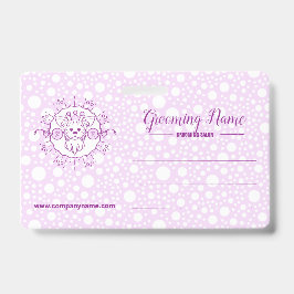 グルーミング用の漫画の犬イラストレーション バッジ