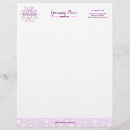 グルーミング用の漫画の犬イラストレーション レターヘッド