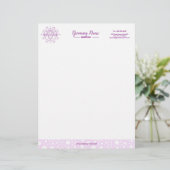 グルーミング用の漫画の犬イラストレーション レターヘッド (スタンド正面)