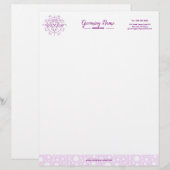 グルーミング用の漫画の犬イラストレーション レターヘッド (正面/裏面)