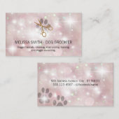 グルーミング鋏 |ピンク《写真》ぼけ味 |輝き 名刺 (正面/裏面)