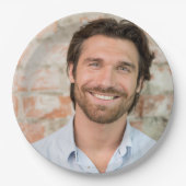 グルーミング顔フォトバチェロレッテ紙プレート ペーパープレート (正面)