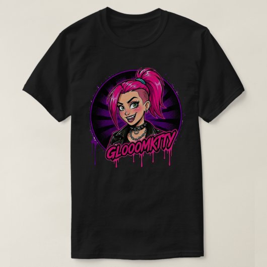 グルームキティ ダーク Tシャツ (デザイン正面)