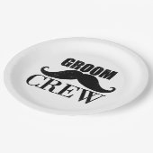 グルームクルーバチュラーパーティズブ結婚ラッグランジク ペーパープレート (アングル)