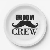 グルームクルーバチュラーパーティズブ結婚ラッグランジク ペーパープレート (正面)