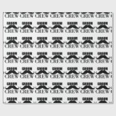 グルームクルー結婚バチュラーパーティブラックギフト ラッピングペーパー (フラット)